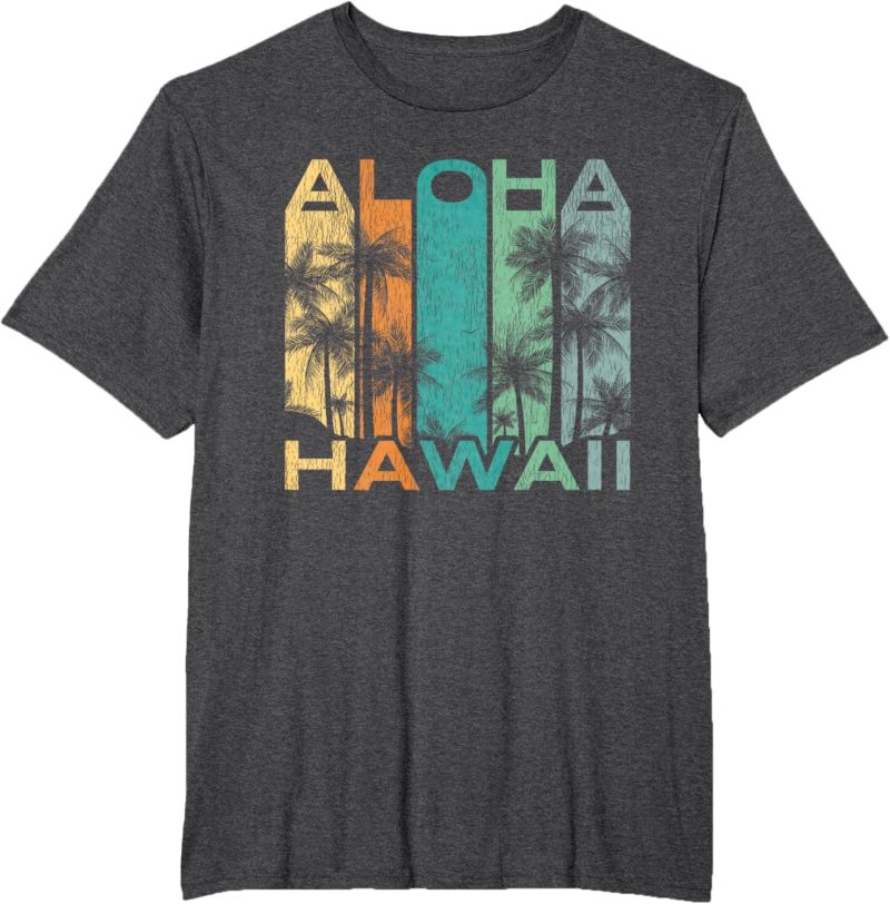Aloha Hawaii, Vintage Surf Board T-Shirt - Image 79