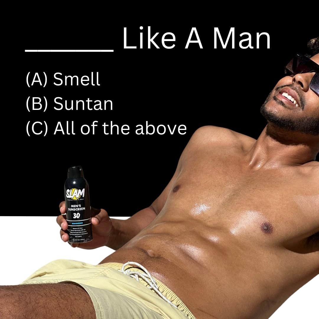 SLAM WoodsMan & BeachMan Bundle - Men's Scented Sunscreen, Men's sunblock, Men's Sunscreen Spray, Water Resistant, Paraben Free, Broad Spectrum UVA/UVB Sunscreen SPF 30, Sun Protection Factor 30 - Image 10